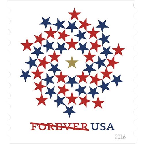 2016 Patriotic Spiral Forever First Class Postage Stamps