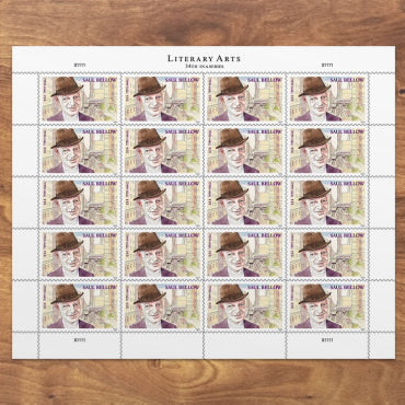 122904-L0_5e3f6453-02d4-4e70-9ca0-37c1091e06e0-1 2024 Saul Bellow Three Ounce Forever First Class Postage Stamps