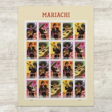 482304-L0_314a4813-819f-43f5-8f8a-469abe96f298 2022 Mariachi Forever First Class Postage Stamps