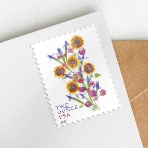 578304-Z2_59833342-6301-4e33-a77b-ae473fb6d5e4 2022 Sunflower Bonquet Two Ounce Forever First Class Postage Stamps