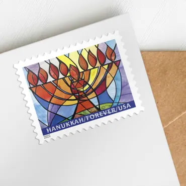 580704-L1_5beb8b9a-d0fe-4267-8290-0778e80bdd1e 2022 Hanukkah Forever First Class Postage Stamps