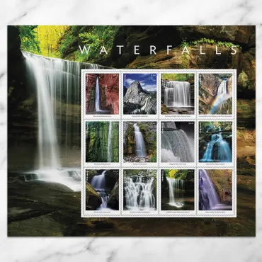 580904-L0_efd87542-53d9-499e-80df-52b9243e3247 2023 Waterfalls Forever First Class Postage Stamps