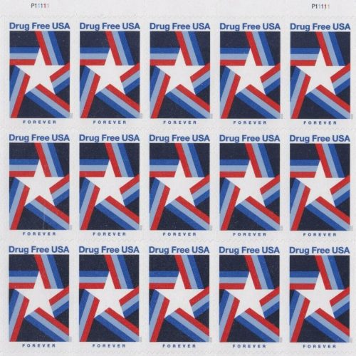 6-DrugFree_52b6b480-ea0f-47f9-9030-aeb018dcf202 2019 Drug Free Forever First Class Postage Stamps