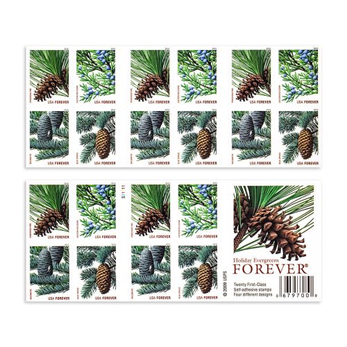 6D36A912-90B8-4E55-6162-A2162CF91D5F 2010 Holiday Evergreens Forever First Class Postage Stamps