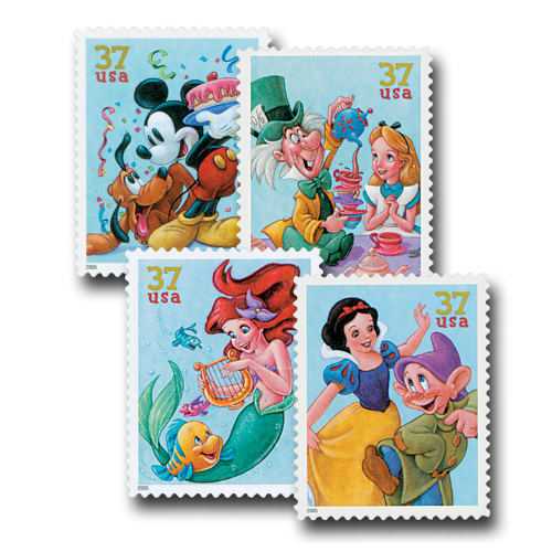DynamicBooklet21 2005 37c The Art of Disney First Class Postage Stamps (Value Stamp Not Forever)