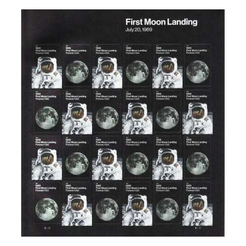 dadb7541d96a03df6878be4f5a3dcef 2019 First Moon Landing Forever First Class Postage Stamps